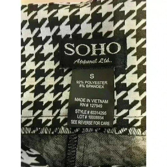 Small SOHO Ankle B& W Houndstooth pant - Picture 6 of 7